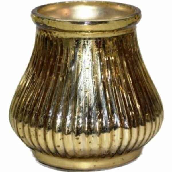 Silver Glass votive Antique 4.5″x4.5″