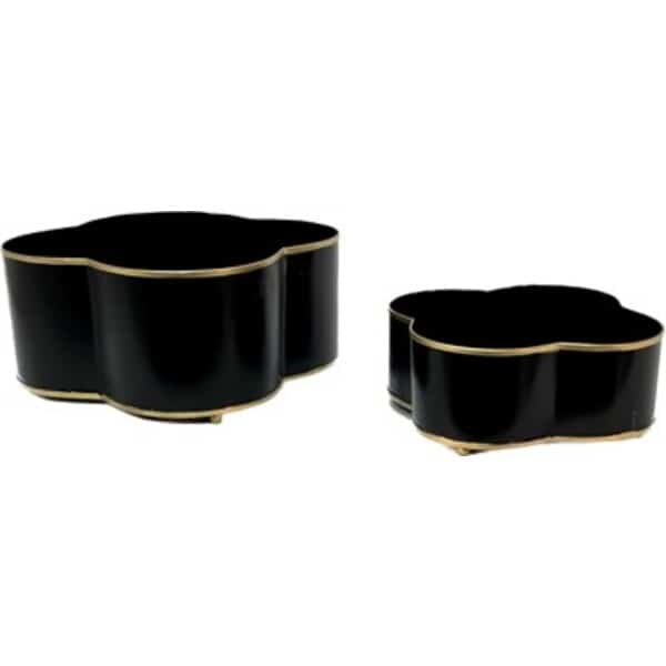 Iron Victorian White Planter 12″x6, 9″x4″ set /2