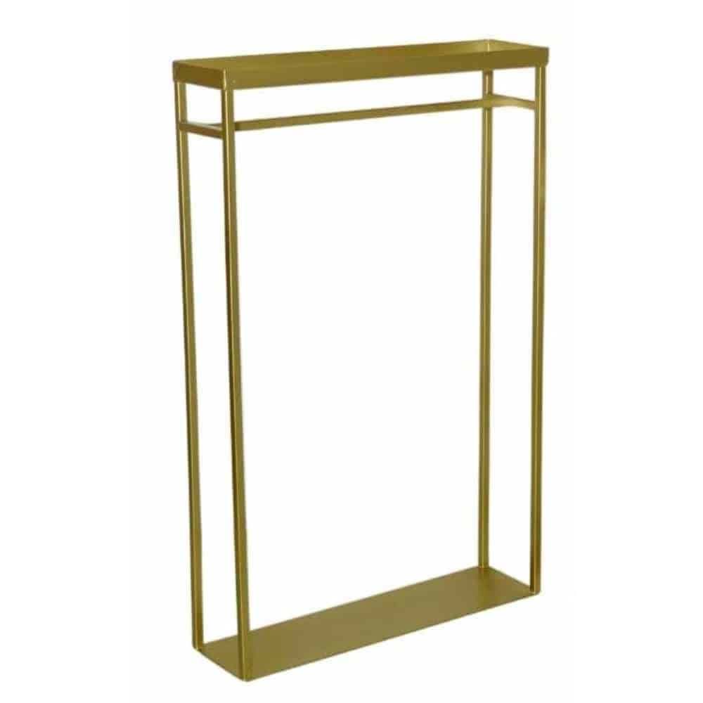 Elegant Gold Iron Decor Stand - 32" Aayat Display for Home & Office Gold Iron Rectangular Aayat Stand (32″Hx20″Lx5.5″W)