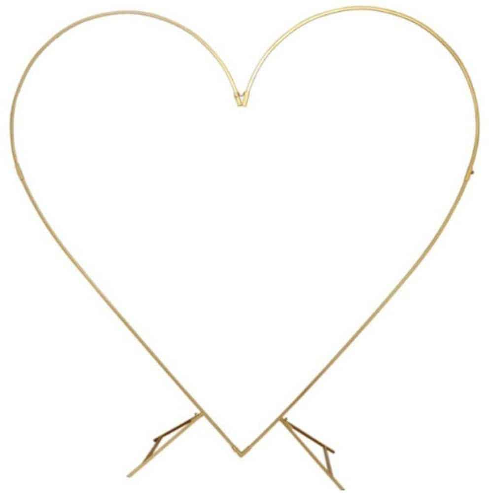"72" Gold Iron Heart-Shaped Ring Stand: Elegant Décor & Unique Gifts" Gold Iron Heart-Shaped Ring on a Stand 72″
