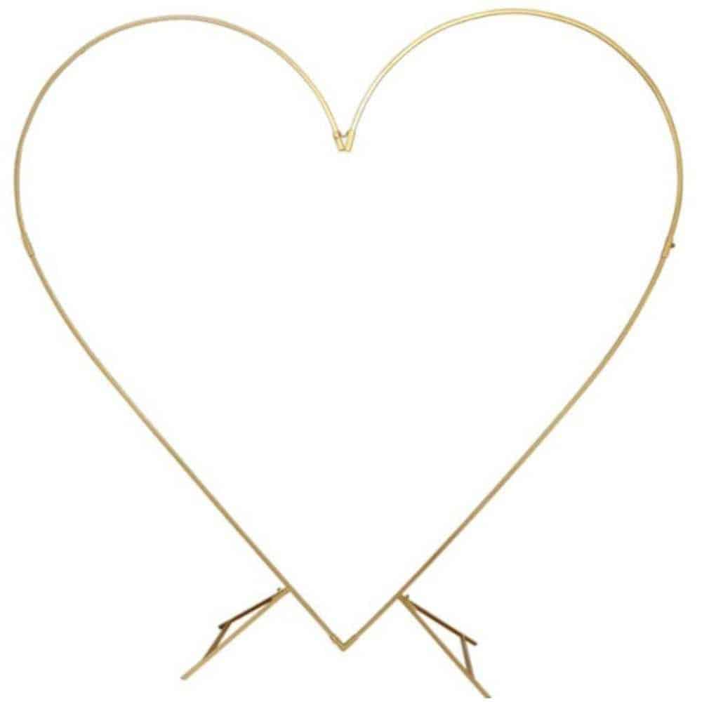 "96" Gold Heart-Shaped Ring Stand: Modern Home Décor & Gift Ideas" Gold Iron Heart-Shaped Ring on a Stand 72″