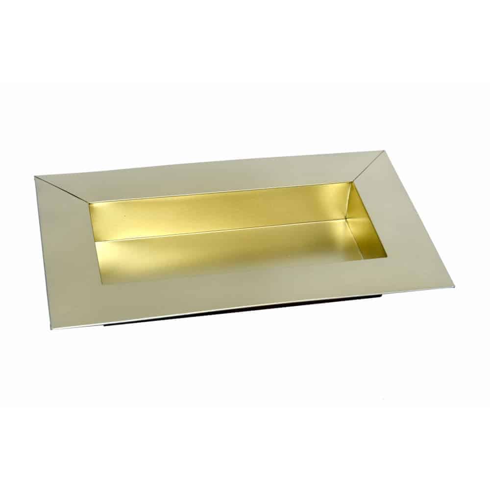 Elevate Your Space with a 15" Gold Iron Rectangular Tray & Candle Holder Gold Iron Rectangular Tray/Candle Holder (15″Lx9″Wx2″H)