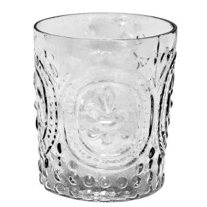 Clear  Embossed Renaissance  Glass Votive Cup 2.5 x 2.5″ Pk of 6