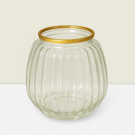 Blush ripple votive vase 4”X4”