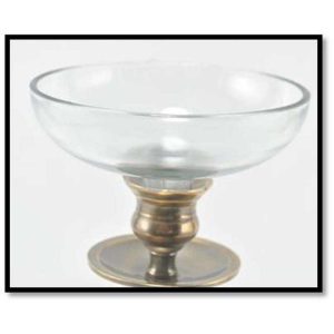 Clear Glass Plate with Peg 5"