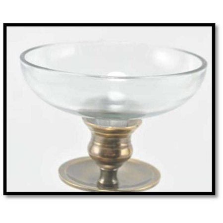 Clear Glass Plate with Peg 5″
