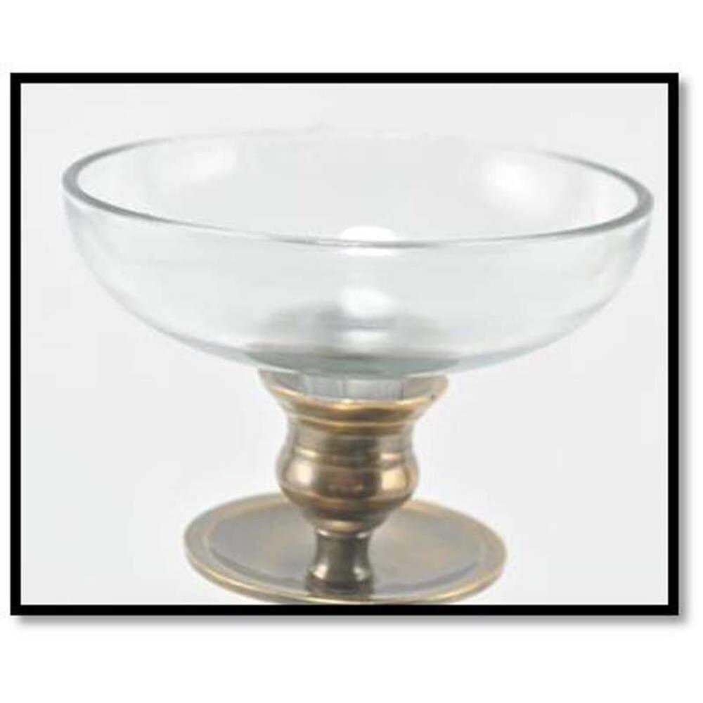 5-Inch Clear Glass Plate: Elegant Clear Glass Plate with Peg 5″