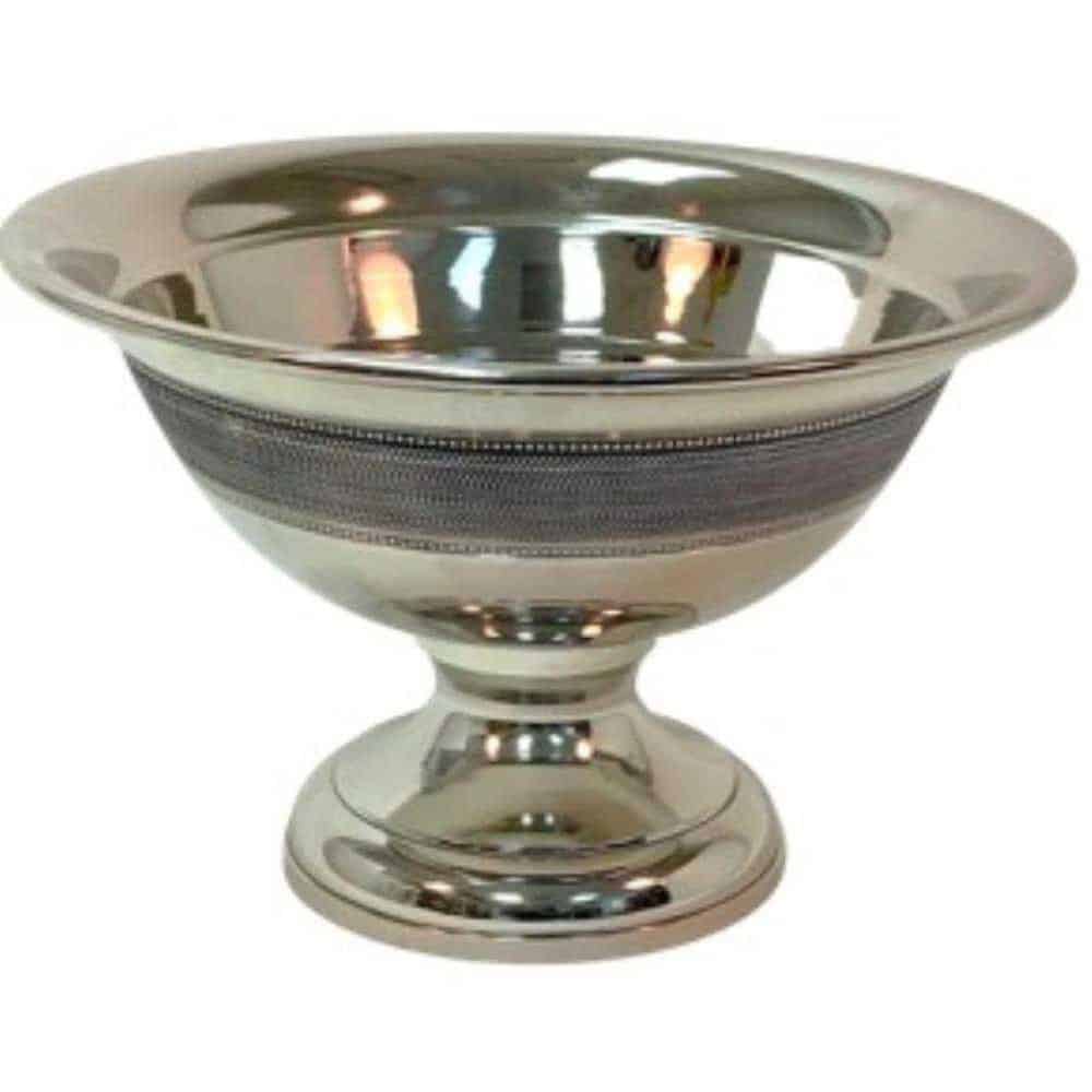 Shop 12" Nickel Plated Bowl: Modern Decorative & Elegant Serving Dish Nickel Plated Bowl (12″Dx7.5″H)