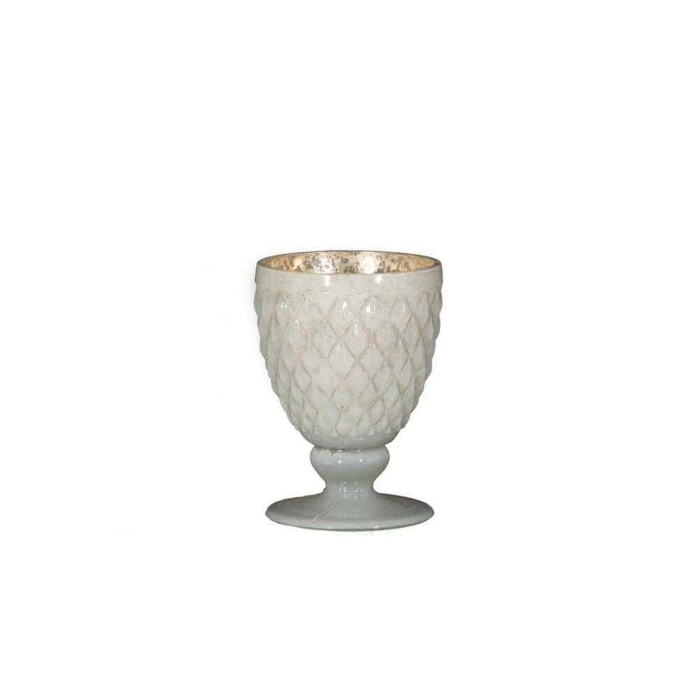 Shabby Chic Mercury Glass Bowl (3.5″Dx5″H)