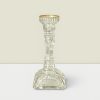 8-Inch Clear Glass Decor: Luxury Centerpieces & Versatile Vases Rajasi Glass Clear & GLD C/S 8″HX4″