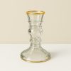 6 Elegant Clear Glass Decor Pieces - Premium Quality Home Accents Rajasi Glass Clear & GLD C/S 6″x3.75″W