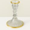 Premium 5"x5" Clear Glass Coasters - Elegant Home Accessories & Decor RajasiGlass Clear & GLD C/S 5″x5″