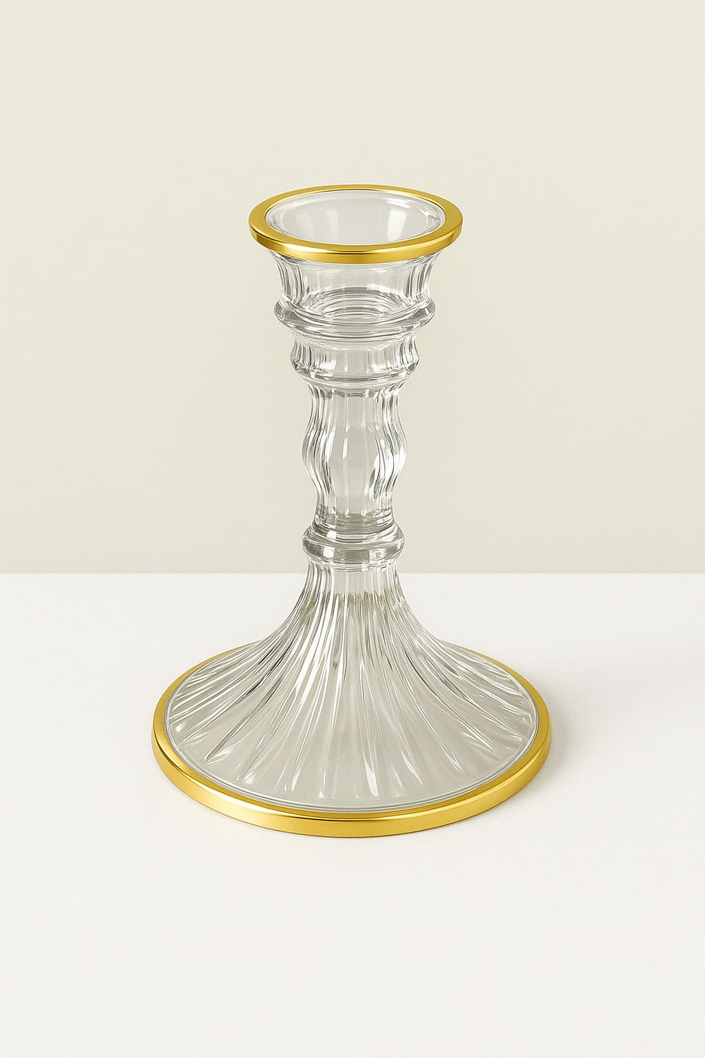 Premium 5"x5" Clear Glass Coasters - Elegant Home Accessories & Decor RajasiGlass Clear & GLD C/S 5″x5″