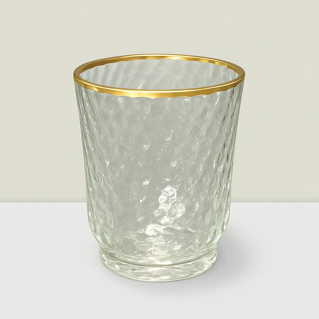 6-Inch Hurricane Votive Candle Holder - Elegant Glass Decor for Events Rajasi Glass Clear & GLD votive 4.5″Hx3.5″D