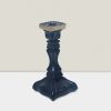 Kaali Black Glass Candle Holder- 8 Elegant Vases & Stylish Candle Holders Rajasi Glass Clear & GLD C/S 8″HX4″