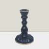 Kaali Black Glass Candle Holder- 6 Elegant Home Accents for Modern Decor RajasiGlass Clear & GLD C/S 6″Hx3.5″W