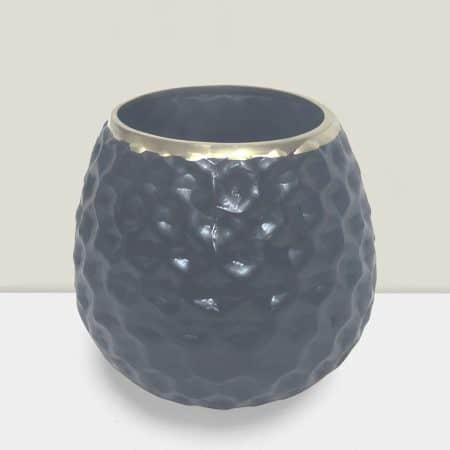 Rajasi Glass Clear & GLD votive  4.5″HX4″