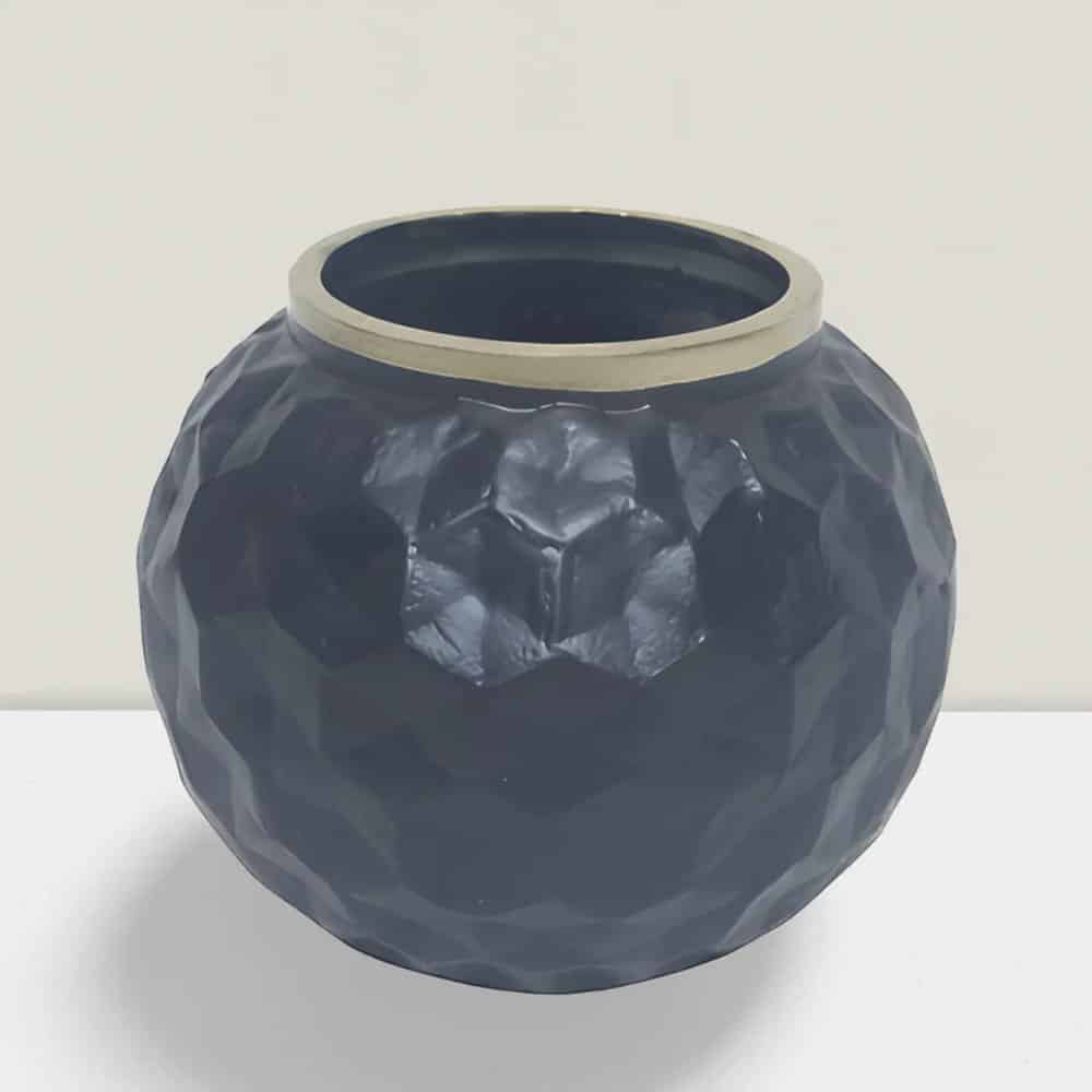 Rajasi  Glass Clear & GLD votive 4″Hx4″