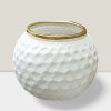 Rajasi  Glass Clear & GLD votive 4″Hx4″