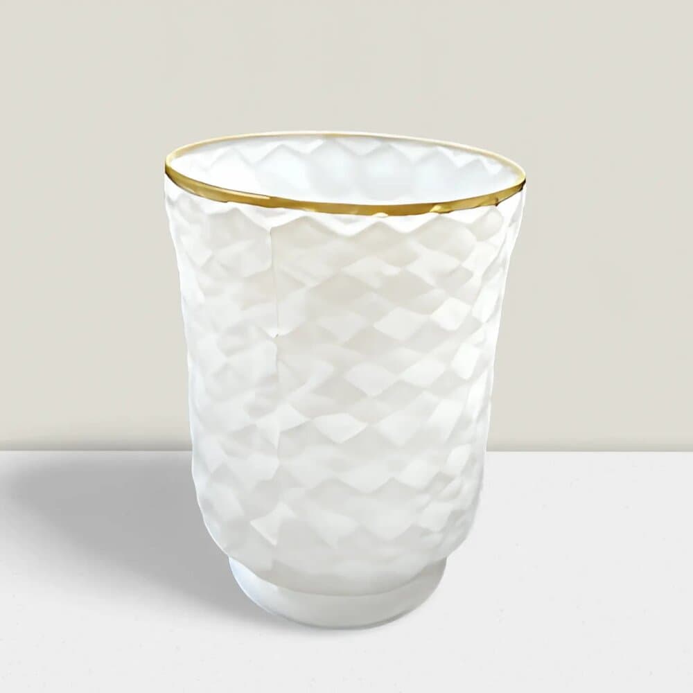 Kaali Black glass vase 4.5″x3.5″