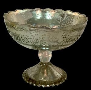 Silver Mercury Glass Glass Bowl (6″Dx5″H)