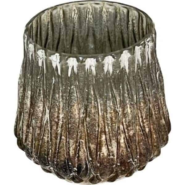 Platinum Gold Glass Vase Cup 5″x4.5 “