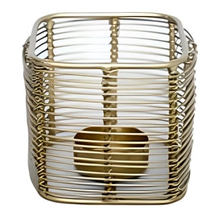 Gold Iron Leaf Round Bowl (9×3.5)