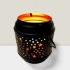 4-Inch Black and Gold Lantern: Modern Decorative Lighting for Home & Garden Windsor collection Iron Black & Gold lantern 4″HX 3″D