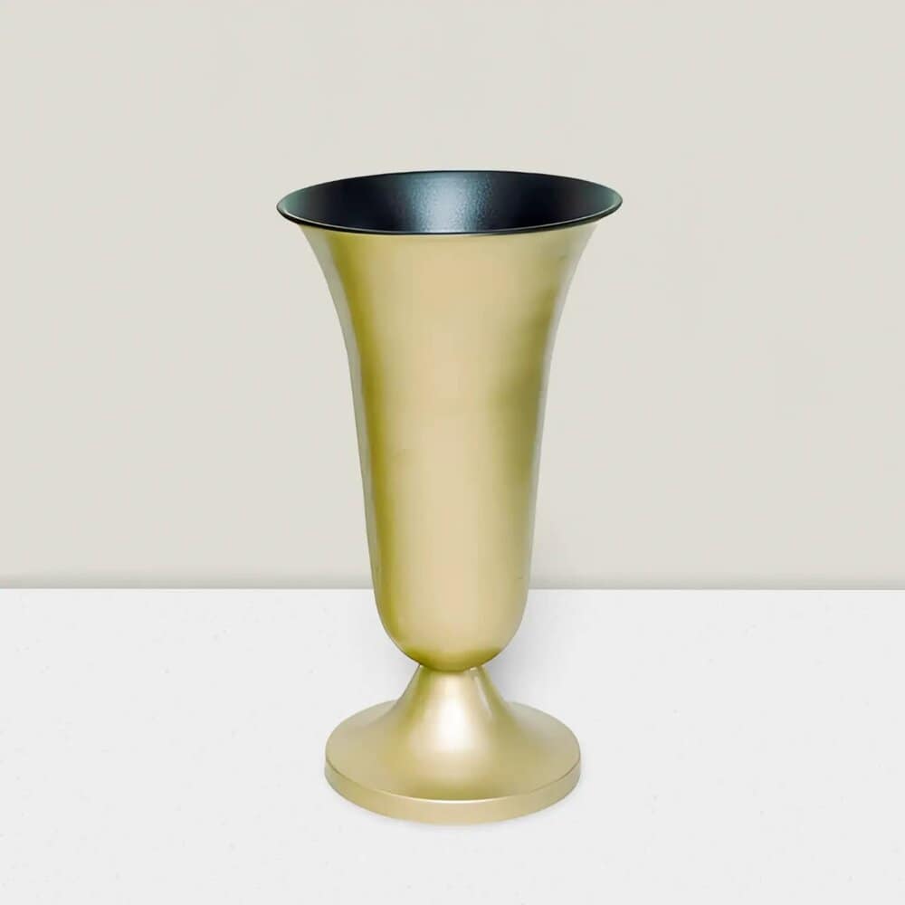 Gold vase  10″ HX 5.5″ D