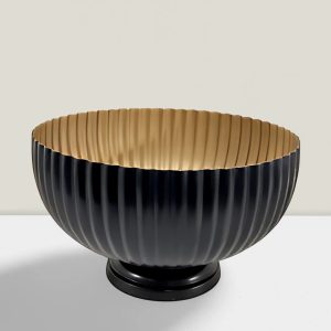 Windsor Black & Gold  Bowl 5″HX8″D Pk of 2