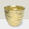 Gold embsd planter  6″HX6.25″ D Pk of 6