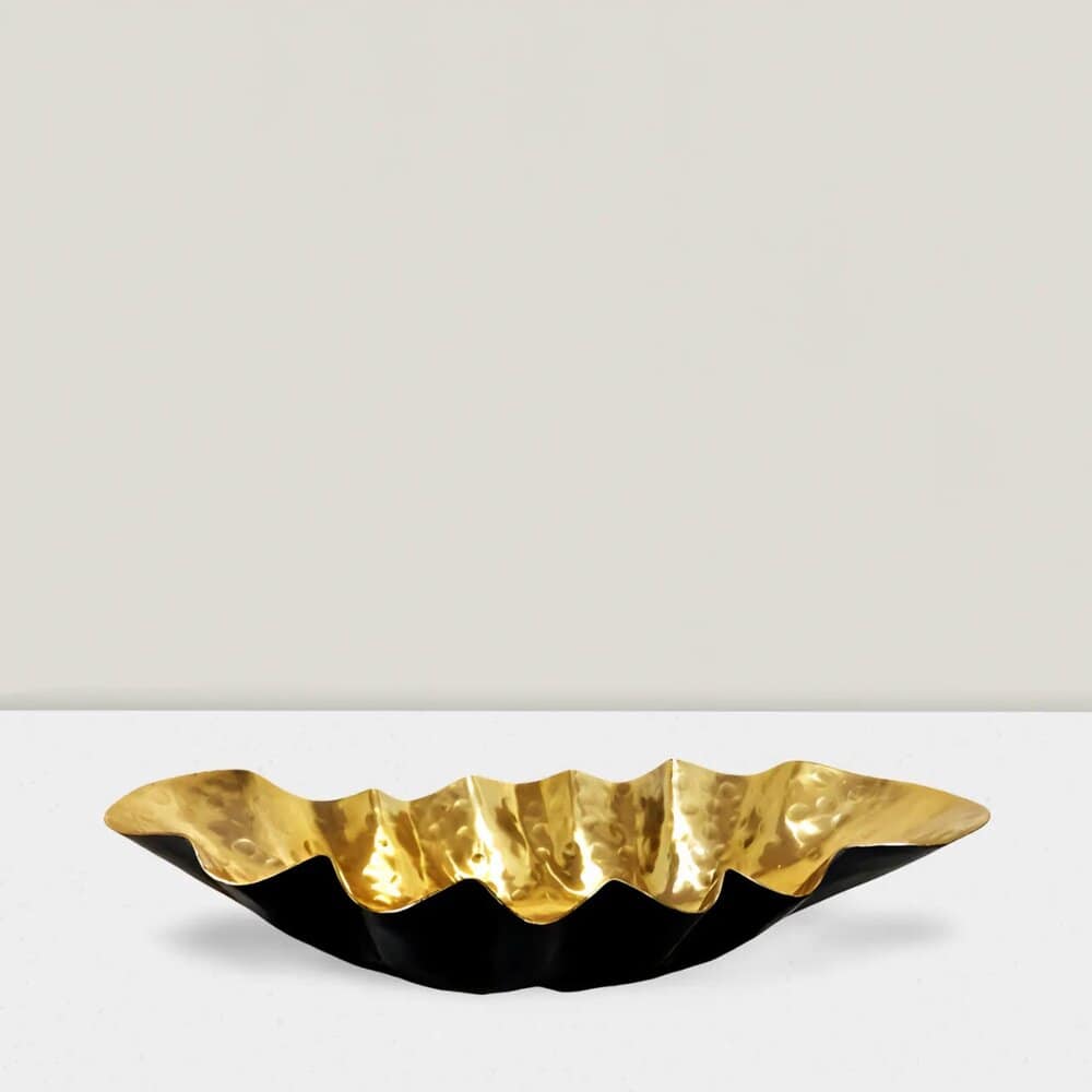 Windsor Black & Gold  Bowl 5″Hx12″D Pk of 6