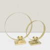 Gold Pillar candle ring  14″ HX12″ D