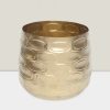 Gold embsd planter 5.5″ HX5″x7″W Bottom