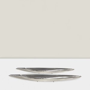 Silver  hmmrd canoe   36″Lx5″W Pk of 6