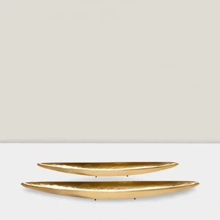 Silver  hmmrd canoe   36″Lx5″W Pk of 6